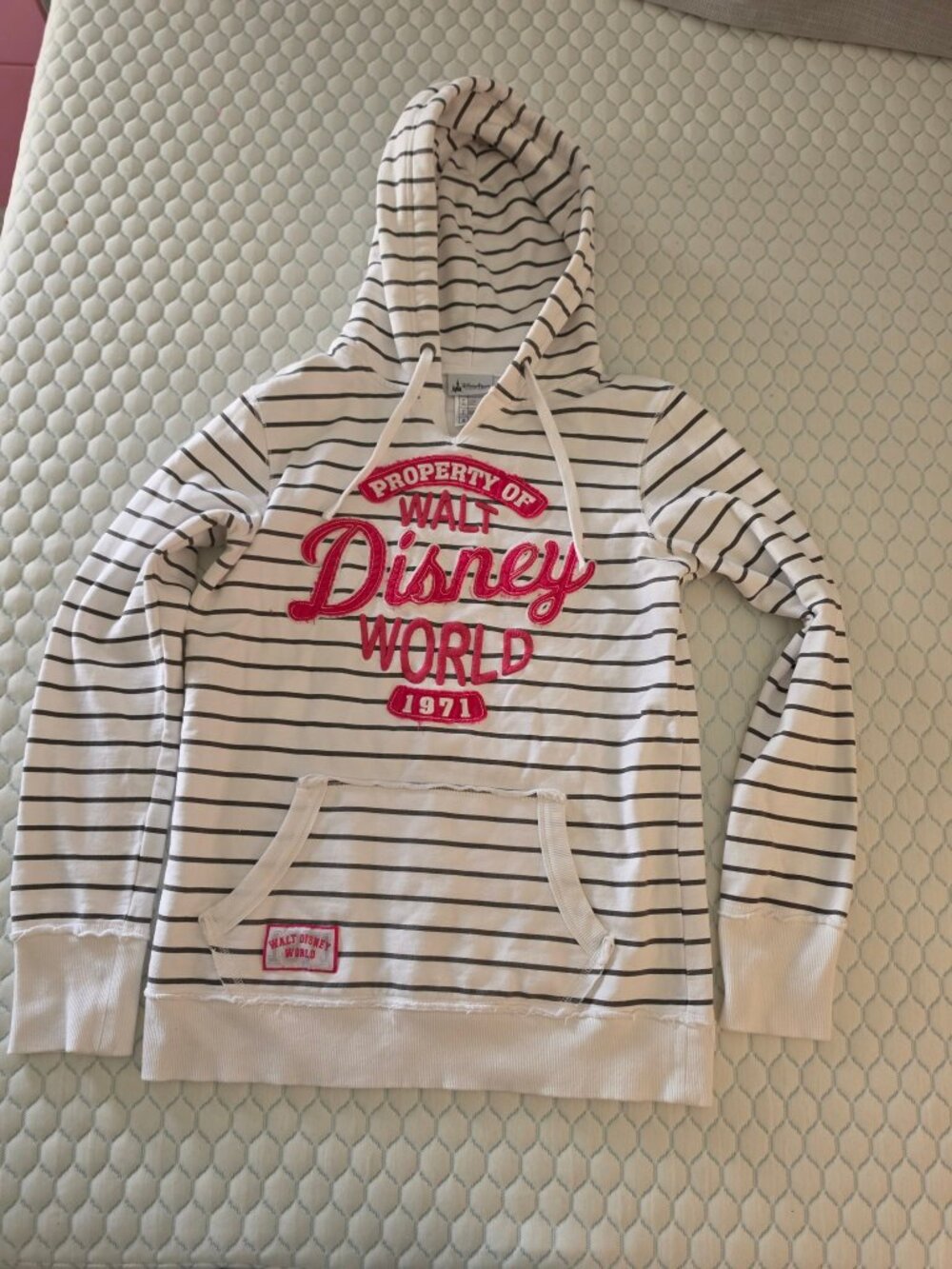 Disney Parks Walt Disney World 1971 Striped Hoodie White Size M